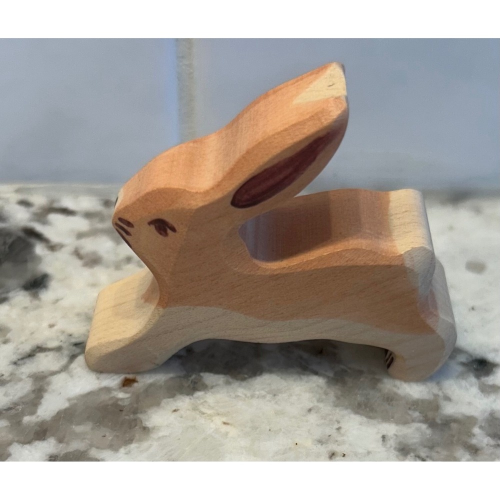 Holztiger Wooden Rabbit Figurine Toy Animal‎ Steiner  Waldorf Montessori